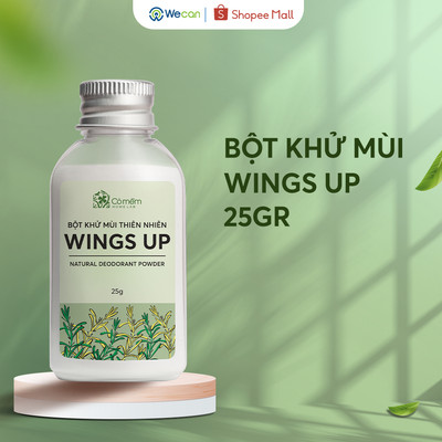 [QUÀ TẶNG KHÔNG BÁN] Bột khử mùi Wings Up - Khử Mùi Hôi Chân, Hôi Nách, Giày Giảm Tiết Mồ Hôi Hôi Cỏ Mềm - Lọ 25gr