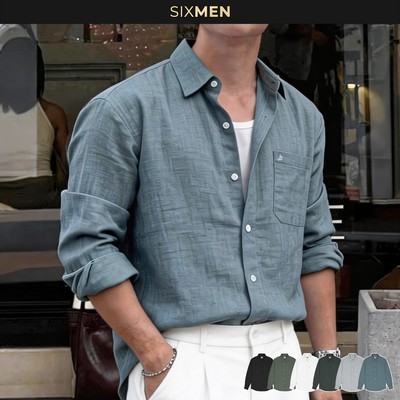 Áo Sơ Mi Nam Dài Tay Charter - Vải SMART LINEN Form Thoải Mái, Thấm Hút Cực Tốt, Không Xù - SIXMEN