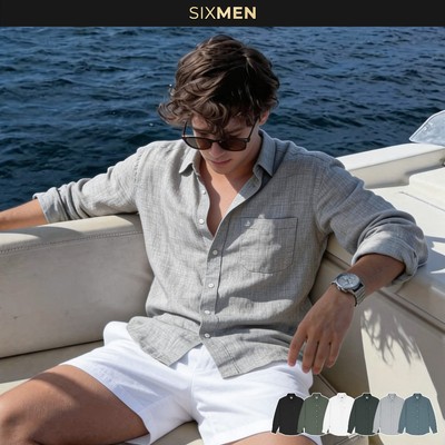 Áo Sơ Mi Nam Dài Tay Charter - Vải SMART LINEN Form Thoải Mái, Thấm Hút Cực Tốt, Không Xù - SIXMEN
