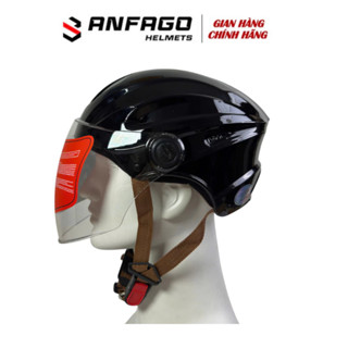 Mũ Bảo Hiểm 1/2 Kính Dài Nam Nữ - Nửa Đầu Kiểu Dáng Phong Cách Thể Thao Giới Trẻ - ANFAGO Helmets (Freesize 55-60cm)
