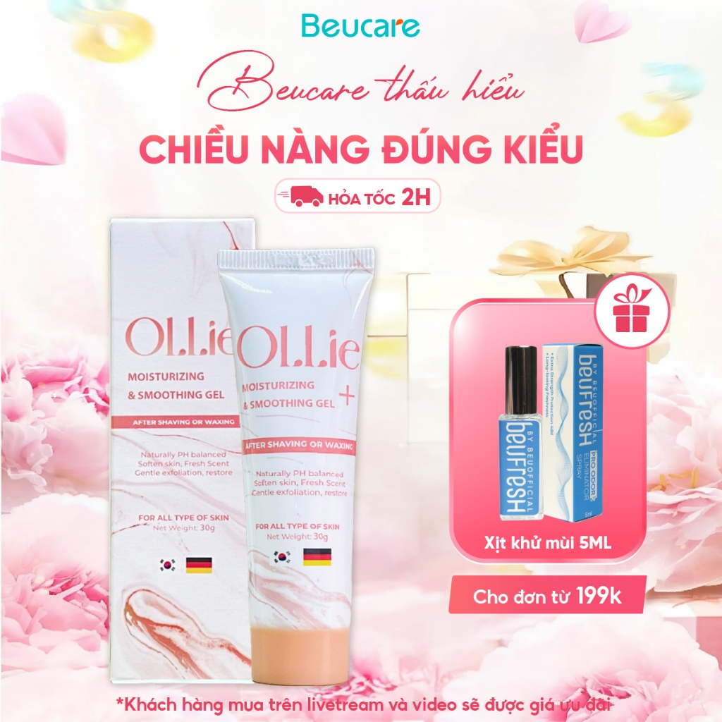 Kem dưỡng da Ollie sau tẩy lông làm dịu da, mềm mịn và làm chậm quá trình mọc lông chiết xuất thiên 