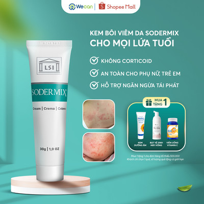[Mua 1 tặng 1] Sodermix - Kem Bôi Viêm Da Cơ Địa Hỗ Trợ Giảm Viêm Da, Ngứa Ngáy, Eczema, Chàm Tổ Đỉa