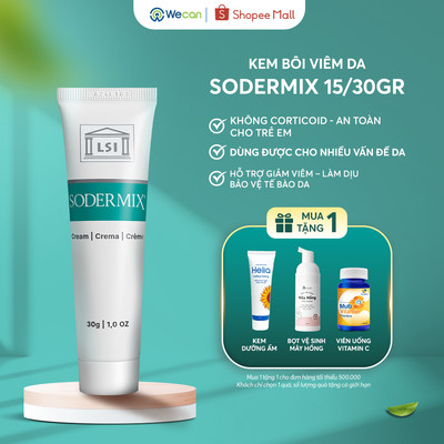 [TẶNG QUÀ] Kem Bôi Viêm Da Cơ Địa SODERMIX Hỗ Trợ Giảm Ngứa Ngáy, Eczema, Chàm Sữa, Tổ Đỉa, Dưỡng Ẩm