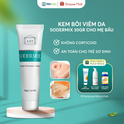 [Mẹ Bầu] Kem Bôi Viêm Da Cơ Địa SODERMIX 30gr Hỗ Trợ Giảm Ngứa Ngáy, Tổ Đỉa, Bong Tróc Sau Sinh
