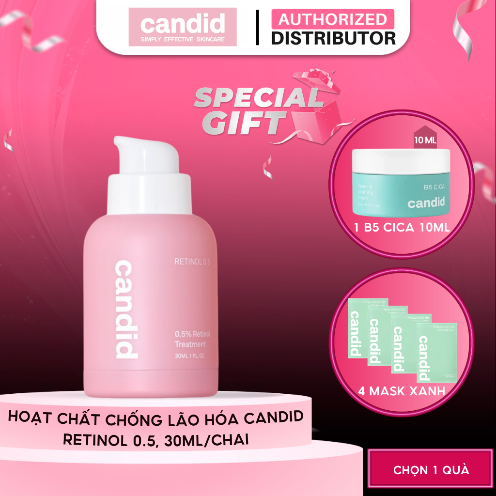 Hoạt Chất Retinol Candid Chống Lão Hóa Candid Retinol 0.5% Treatment 30ml