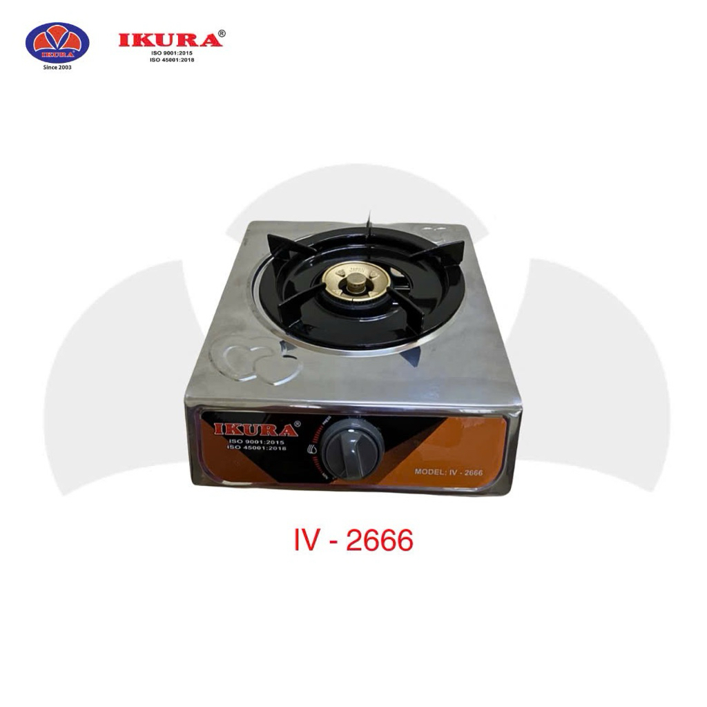 Bếp Ga Đơn Inox IKURA  (dùng bình gas 12kg)