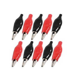Bộ 10 Kẹp Cá Sấu Bền Chắc 3.5 CM (5 Đỏ- 5 Đen)