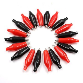 Bộ 10 Kẹp Cá Sấu Bền Chắc 3.5 CM (5 Đỏ- 5 Đen)