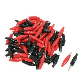 Bộ 10 Kẹp Cá Sấu Bền Chắc 3.5 CM (5 Đỏ- 5 Đen)