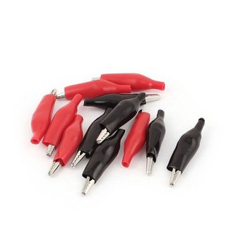 Bộ 10 Kẹp Cá Sấu Bền Chắc 3.5 CM (5 Đỏ- 5 Đen)