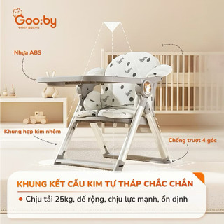 (kem đệm) Ghế ăn dặm gấp gọn thông minh, ghế ăn dặm  Gooby