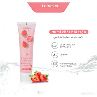 Gel bôi trơn Lemezee 90ml hương dâu tây Gel bôi chất bôi trơn gốc nước trơn nam nữ