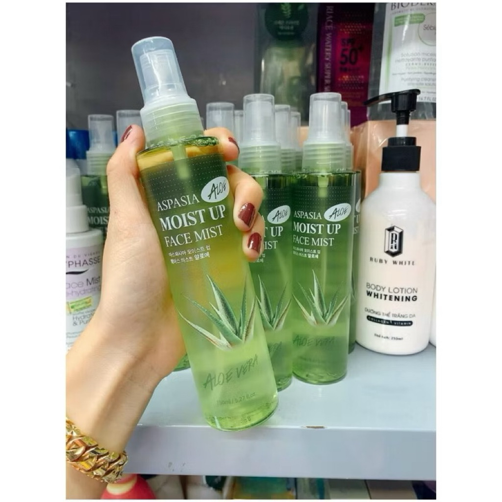 [CHÍNH HÃNG 100%] Xịt khoáng Aspasia Nha đam hàng xịn loại 1 giữ ẩm