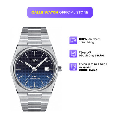 Đồng hồ Nam TISSOT PRX POWERMATIC 80 T137.407.11.051.01 đeo tay, dây thép, cao cấp, chính hãng