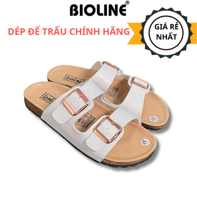 ( Mix khoá màu Vàng Gold ) Dép Birken đế trấu quai ngang nam nữ thời trang BIOLINE - PU01.GOLD
