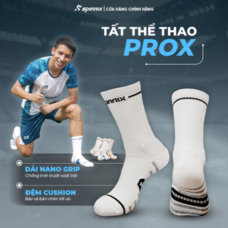 Tất thể thao Spinnix ProX có vùng đệm bảo vệ chống trượt thoáng khí co giãn cho chạy bộ pickleball đá bóng