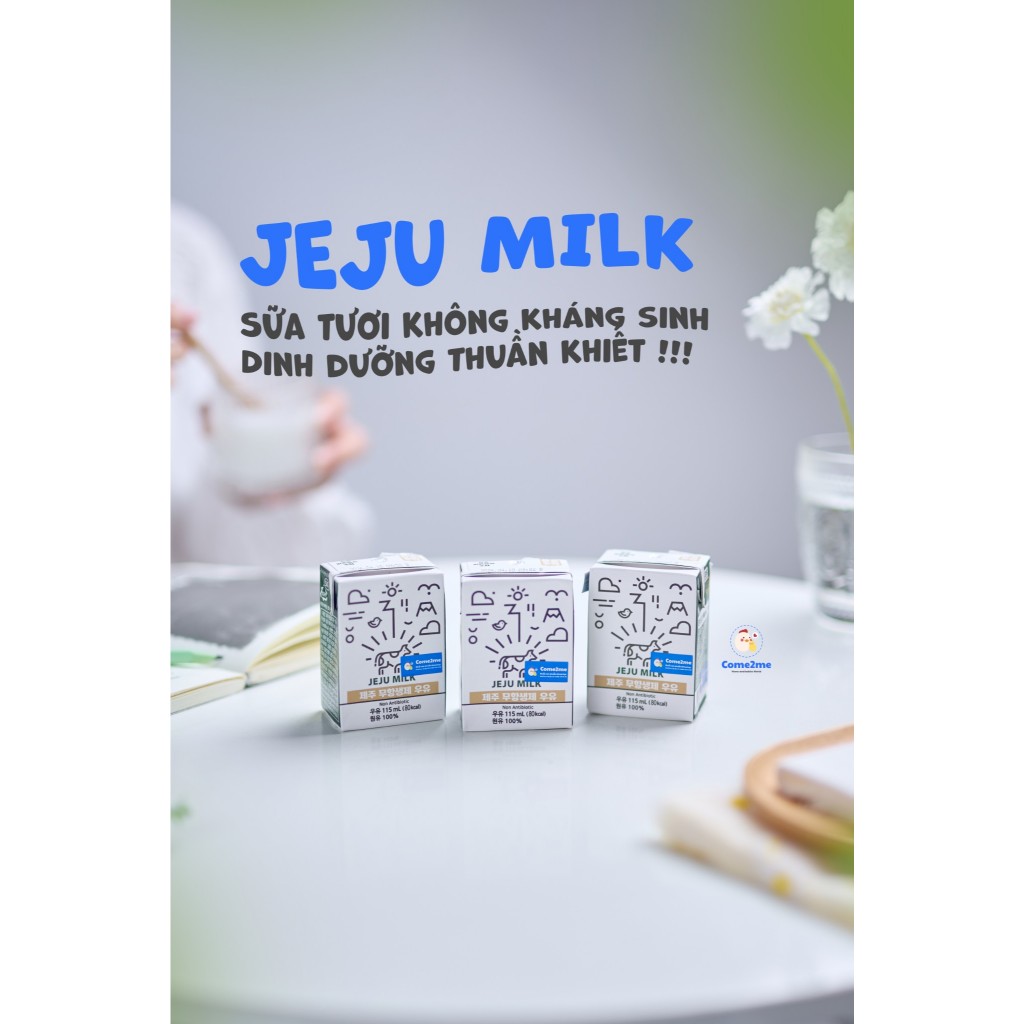 Sữa tươi cao cấp Jeju milk (115ml/1 hộp) - Nội địa Hàn