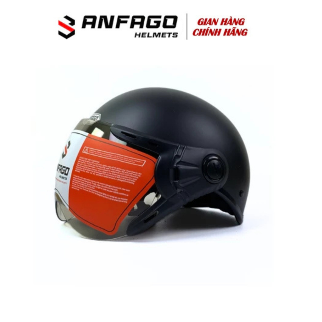 Nón Bảo Hiểm 1/2 có kính ngắn ANFAGO Helmets - Nhiều màu, cá tính, nhẹ, gọn, phù hợp cho cả nam và nữ