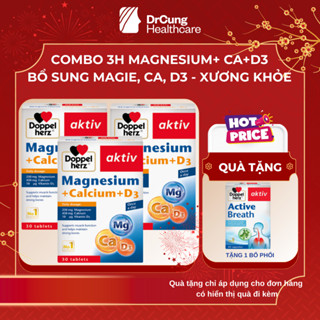 [COMBO 3H] TPBVSK Magnesium Calcium D3 - Bổ Sung Canxi, Magie, Vitamin D3 Hỗ Trợ Xương Chắc Khỏe (Hộp 30 viên)