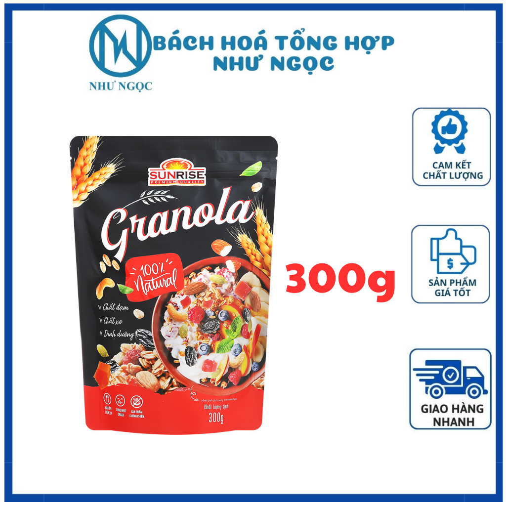 Granola Sunrise Siêu Hạt Gói 300g - Ngũ Cốc Siêu Hạt Granola