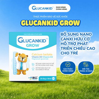 TPBVSK Glucankid Grow - Canxi nano hữu cơ hỗ trợ bổ sung canxi, hỗ trợ giảm nguy cơ còi xương cho bé từ 1 tuổi