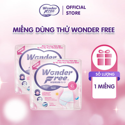 Miếng Dùng Thử Băng quần WONDER FREE Thấm Hút, Thoáng Khí, Có Đủ Size M-L/XL-XXL