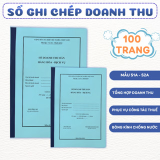 Sổ S1a S2a ghi chép doanh thu bán hàng mẫu cá nhân hộ kinh doanh dễ sử dụng bìa chống nước 2026 Zeno