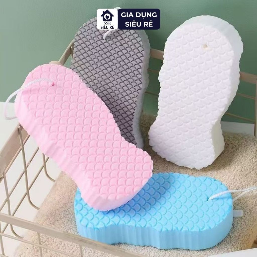 Miếng Bọt Biển Kỳ Ghét Bông Mút Tắm Tẩy Tế Bào Chết Làm Sạch Da Chết Liệu Mầm Mại Siêu Tạo Bọt