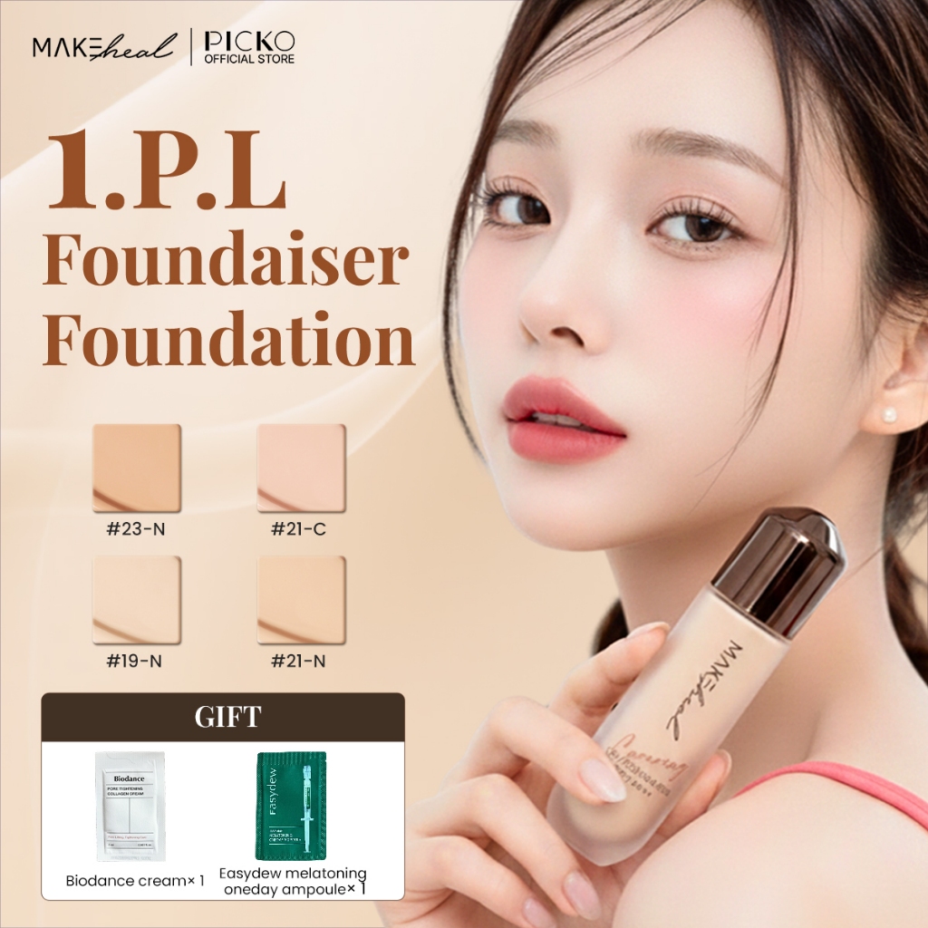 Kem nền chống nắng Makeheal 1.P.L Foundaiser Foundation 28g - Kem nền chuẩn makeup Hàn