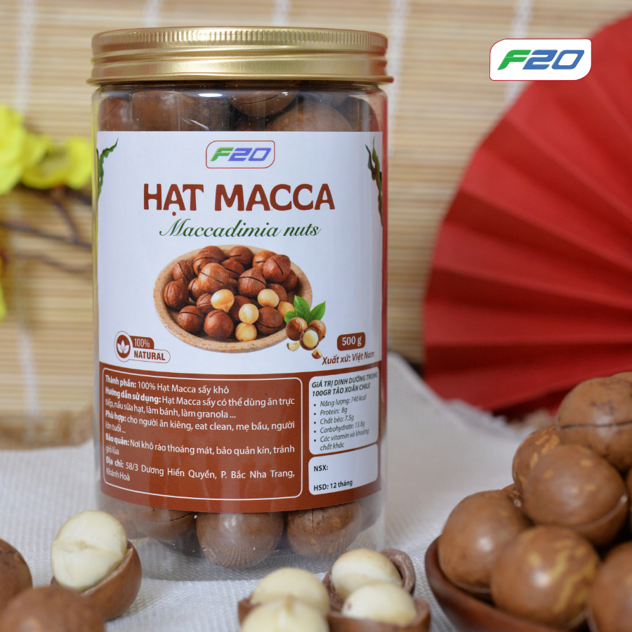 {1.KG/500G} HẠT MACCA SẤY CHÍN SIZE ĐẠI, HẠT MACCA SẤY NỨT VỎ, ĐÓNG LON PET