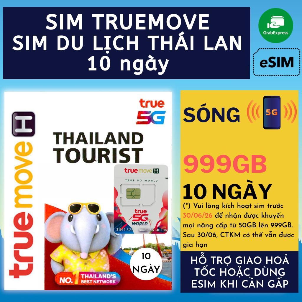 SIM DU LỊCH THÁI LAN TRUEMOVE KHÔNG GIỚI HẠN DATA 10 NGÀY SÓNG MẠNH TOÀN QUỐC