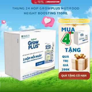 Thùng 24 Hộp Sữa Tươi Growplus Height Boosting (Grow bạc) 110ml