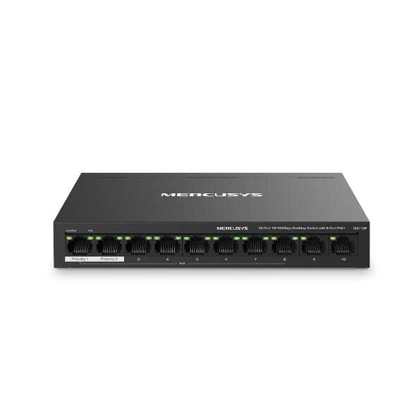 Switch Để Bàn 10 Cổng 10/100M Mercusys MS110P Chính Hãng