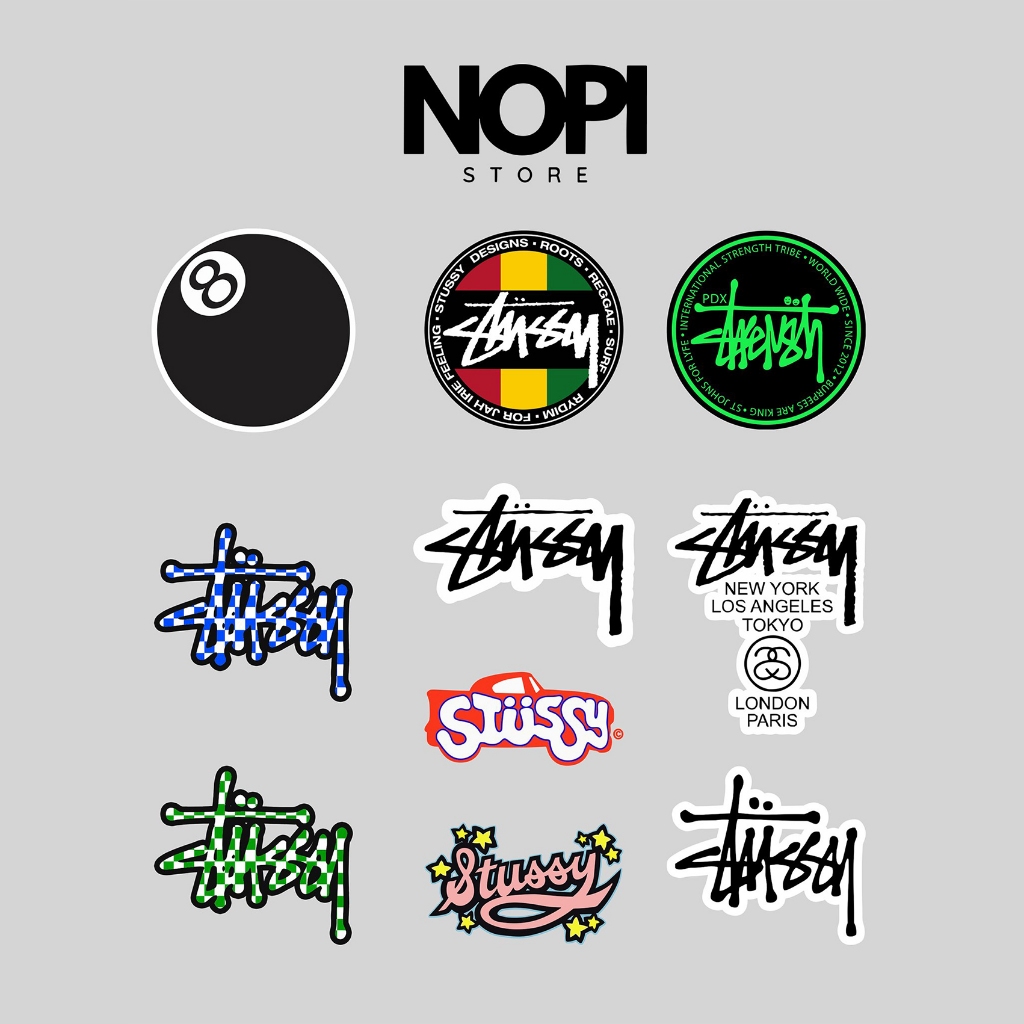 COMBO STICKER LOGO STUSSY DÁN TRANG TRÍ - NOPI STORE