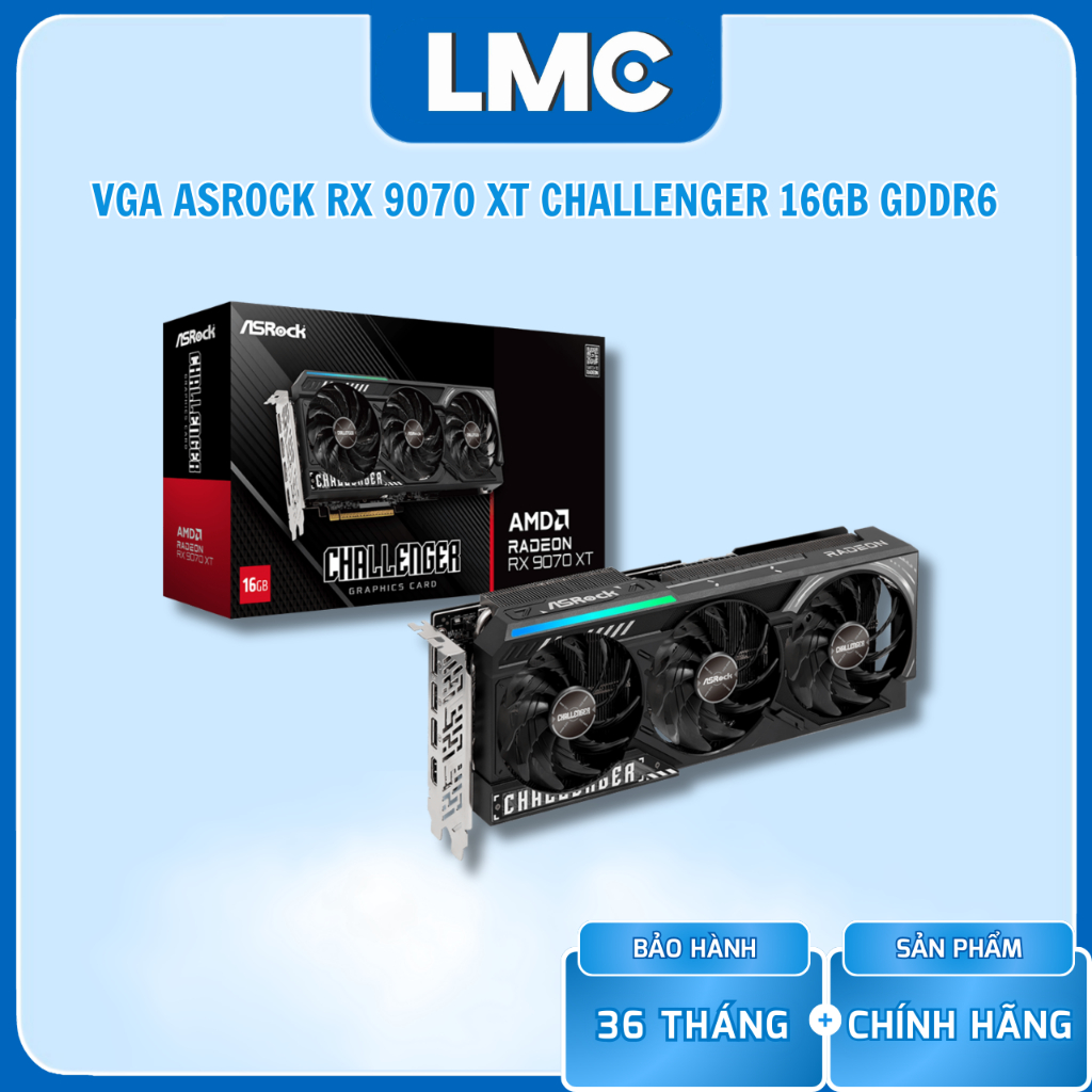 VGA Asrock AMD Radeon RX 9070 XT Challenger 16GB