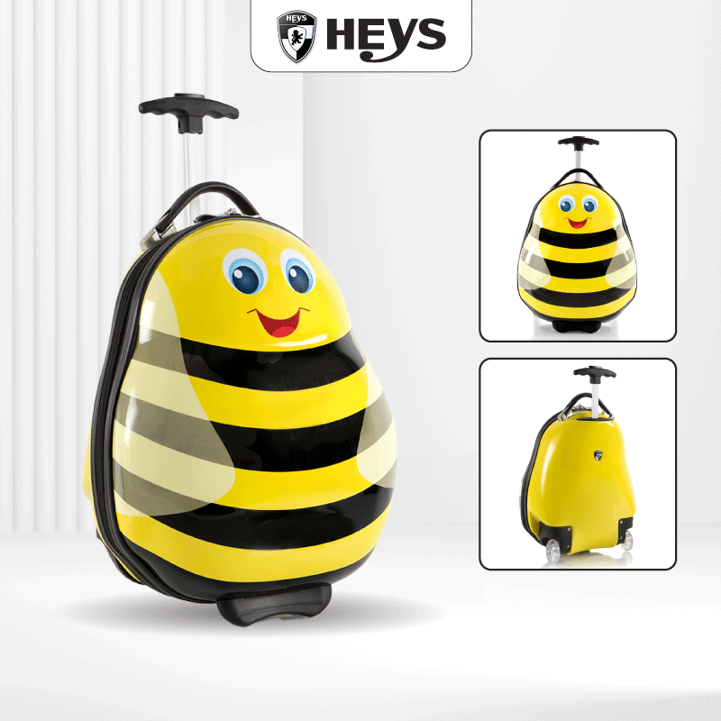 [TẶNG BALO TRẺ EM] Vali Trẻ Em Heys Travel Tots Bumble Bee - Nhựa PC Cao Cấp, 18 inch, Trọng Lượng S