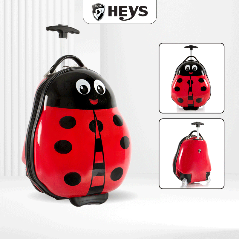 [TẶNG BALO TRẺ EM] Vali Trẻ Em Heys Travel Tots Lady Bug - Nhựa PC Cao Cấp, Trọng Lượng Siêu Nhẹ