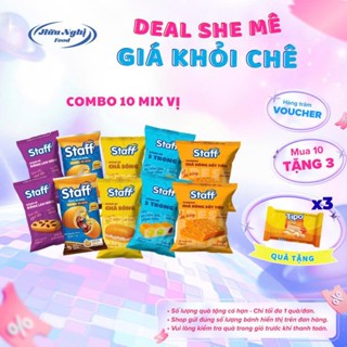 Combo 10 bánh mì tươi Staff mix các vị ăn sáng, ăn vặt dinh dưỡng