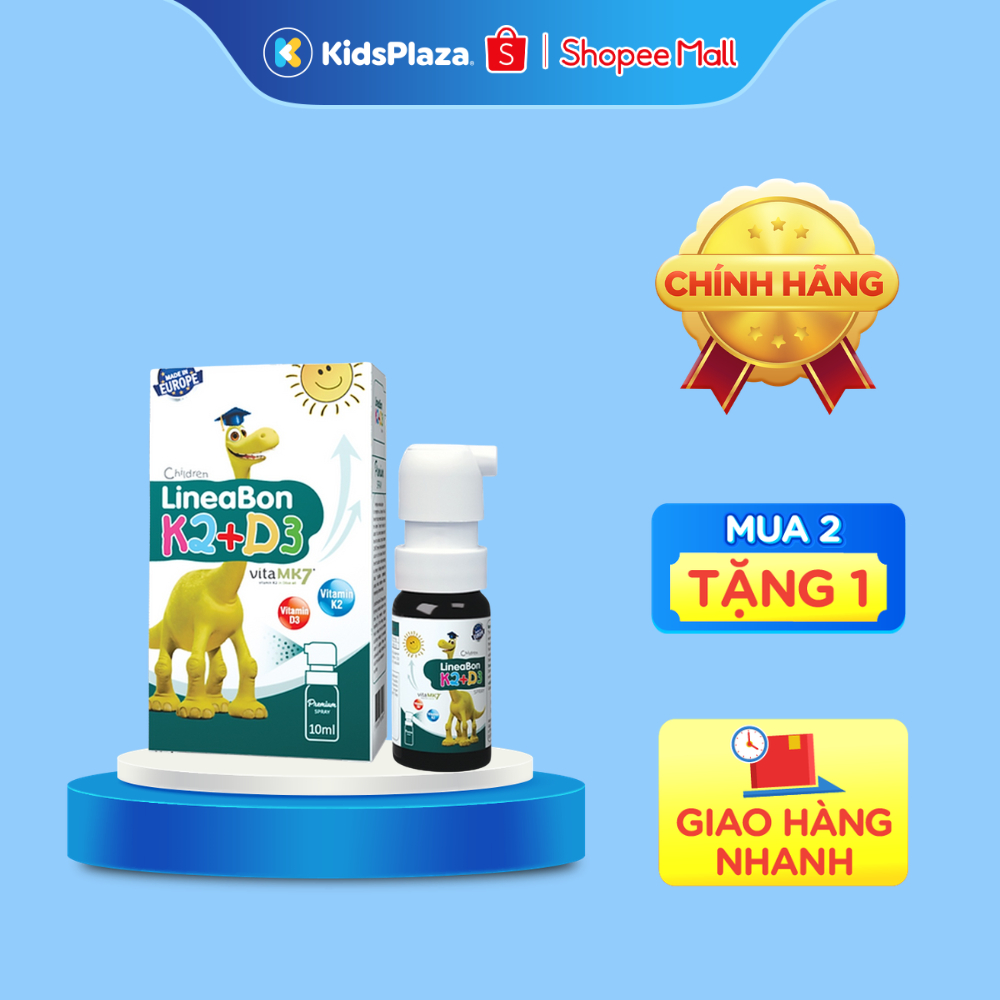 Vitamin D3, K2 Lineabon dạng xịt 10ml (0M+)