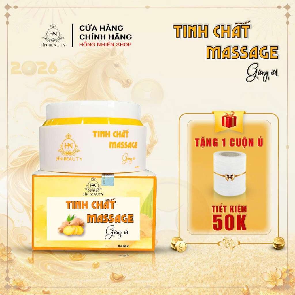 [ KEM GỪNG CHÍNH HÃNG ] Combo Kem Tinh Chất Massage Gừng Ơi , Cuộn 10cm - HN Beauty