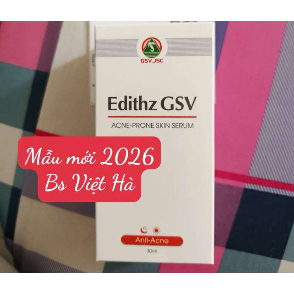 Edithz - Serum dưỡng da 30ml da mụn trứng cá, đầu đen| Bs Hà Da Liễu Khuyên Dùng