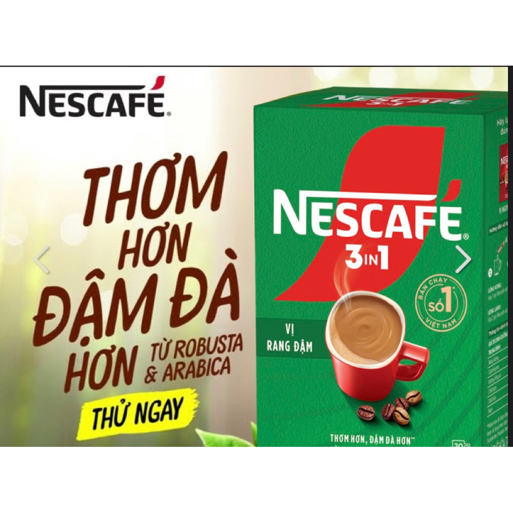 cafe sữa nescafe 3 trong 1 đậm vị cafe 320g có tặng quà