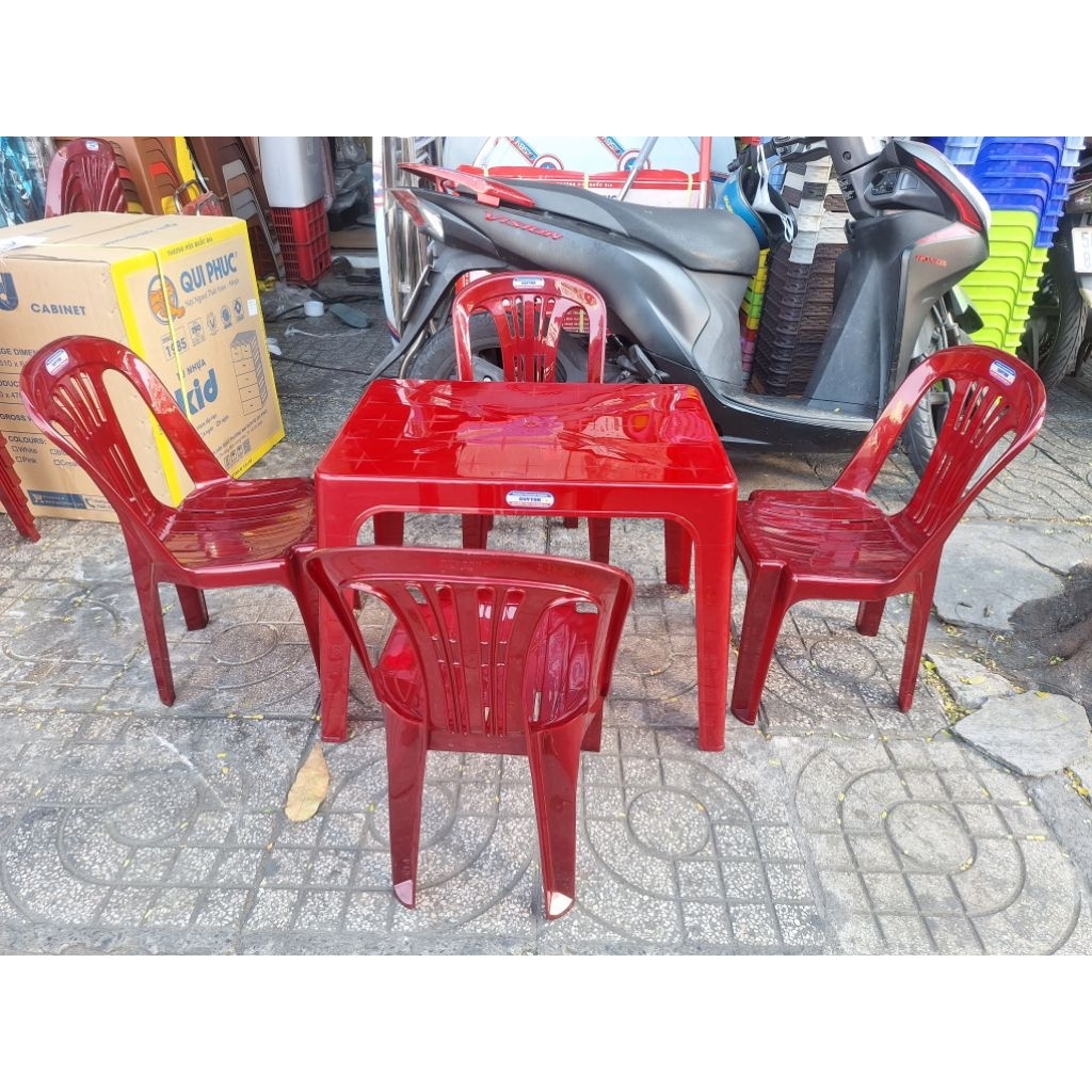 COMBO 5 BÀN CHỮ NHẬT DUY TÂN, BÀN NHỰA DUY TÂN