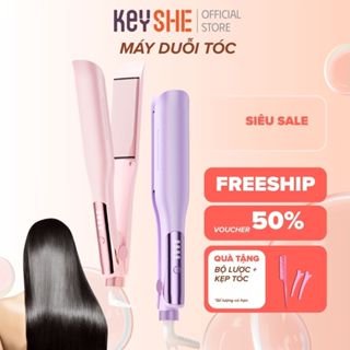 [ CÓ HỎA TỐC HCM] Máy kẹp máy duỗi tóc, duỗi thẳng tóc, duỗi cúp , uốn xoăn lơi màn hình led Keyshe - Bảo hành 12 tháng