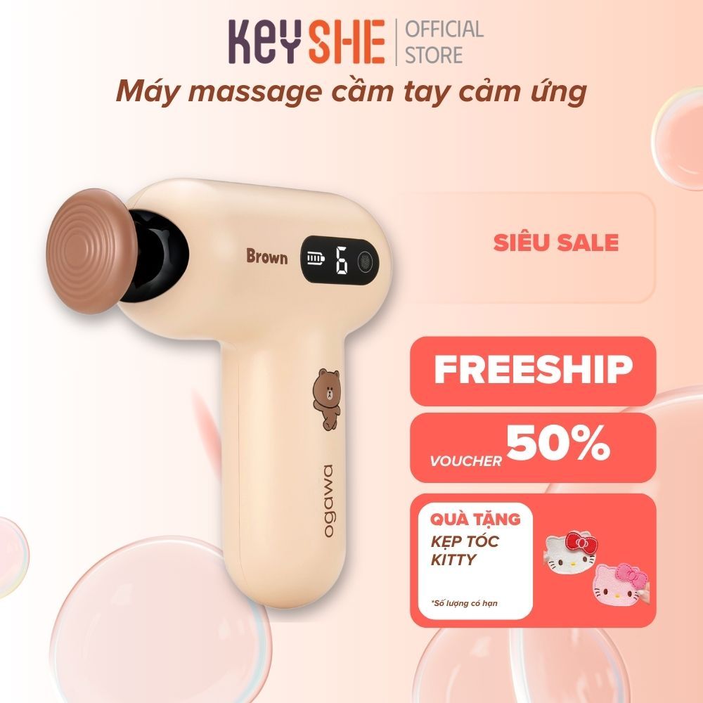 [CÓ HỎA TỐC HCM] Máy massage cầm tay mini OGAWA LINE FRIENDS cảm ứng màn hình led cao cấp -Bảo hành 