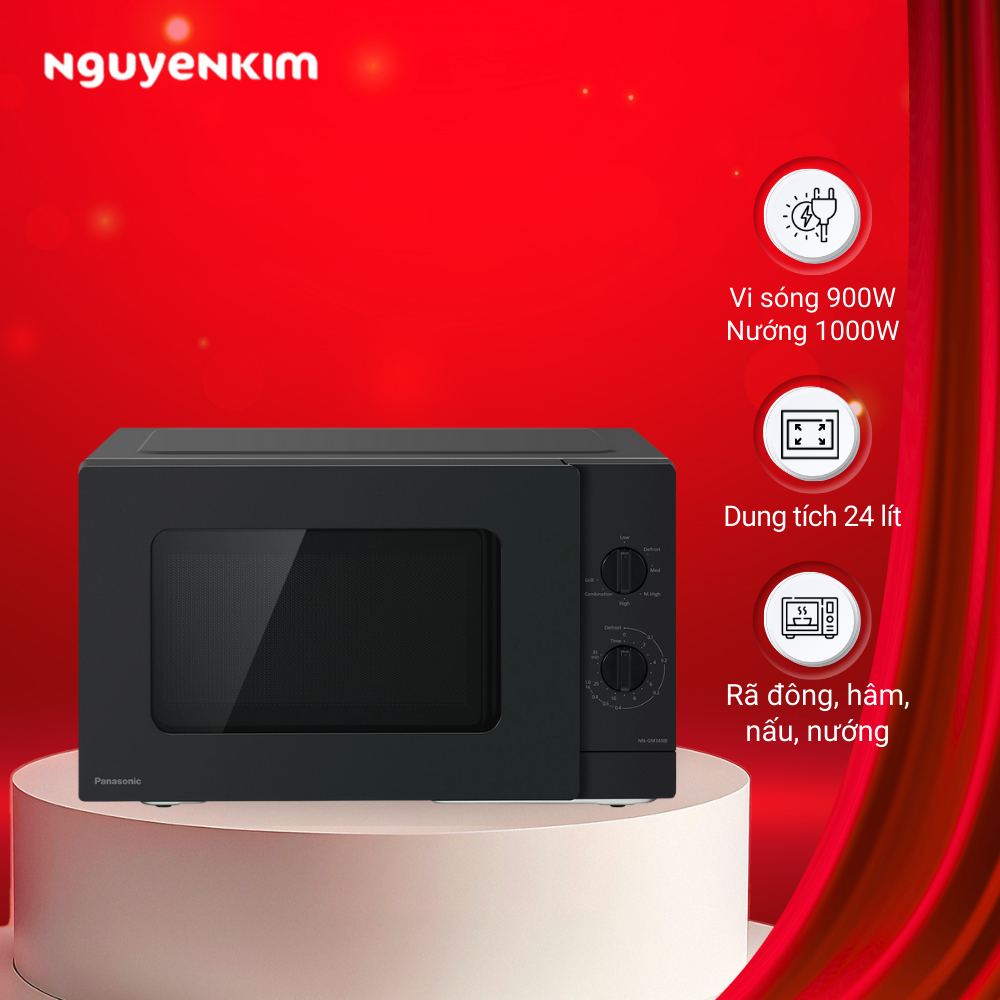 Lò vi sóng có nướng Panasonic 24 lít NN-GM34NBYUE