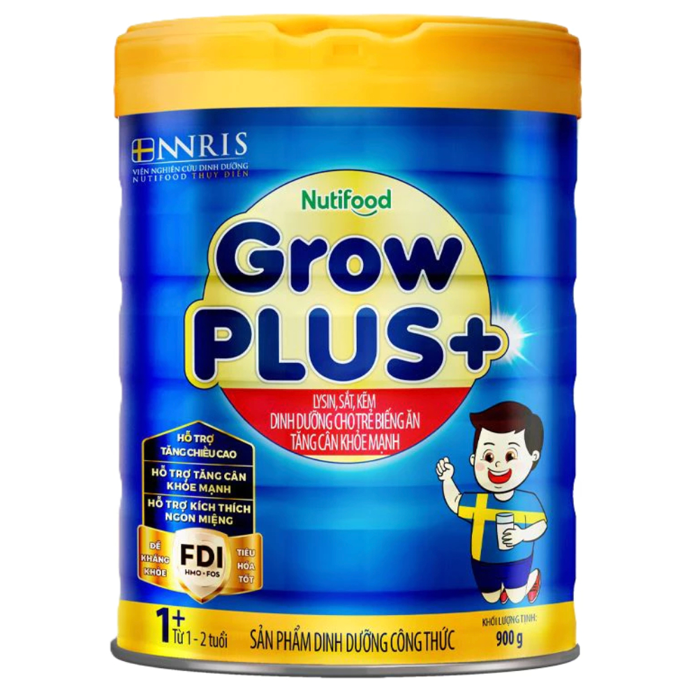 Nutifood sữa bột Grow Plus+ 900g Xanh 1+ date xa