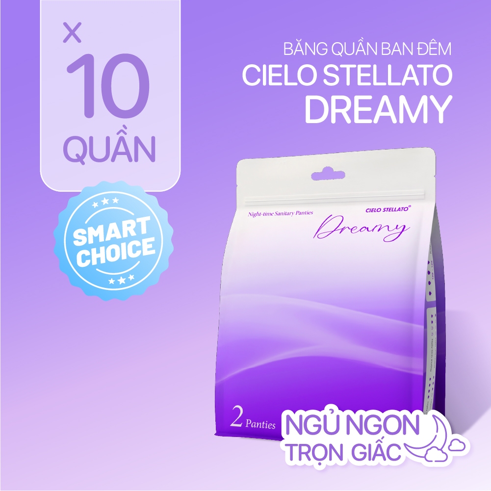 Combo 10 băng quần ban đêm Cielo Stellato DREAMY, chống tràn 360, ngủ ngon mọi tư thế, không lo hầm 