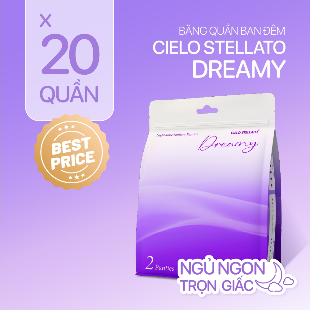 Combo 20 băng quần ban đêm Cielo Stellato DREAMY, chống tràn 360, ngủ ngon mọi tư thế, không lo hầm 