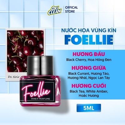 Nước Hoa Vùng Kín Foellie Noir Hương Thơm Sang Trọng Quyến Rũ Tinh Chât Dưỡng pH Cân Bằng Nhẹ Dịu Trên Da